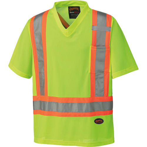 6989 Chandail pour la circulation en micromaille, T-petit, Jaune lime haute visibilit&eacute; EastCoast Offshore Supplies