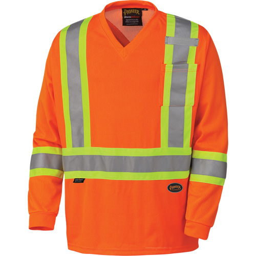 6984 Traffic Micro Mesh Long-Sleeved Safety Shirt, Small, High Visibility Orange EastCoast Offshore Supplies