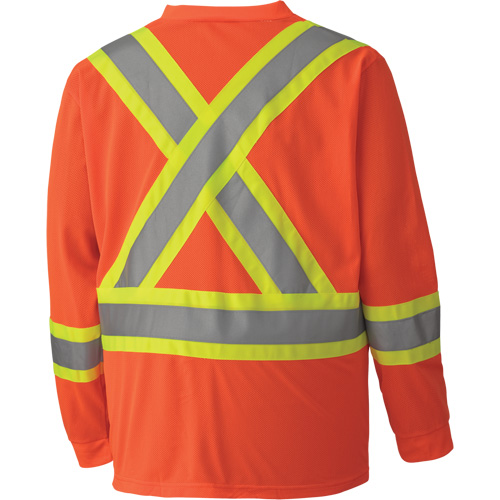 6984 Traffic Micro Mesh Long-Sleeved Safety Shirt, Small, High Visibility Orange EastCoast Offshore Supplies