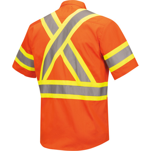 4442 Ultra Cool Short-Sleeved Safety Shirt, Cotton, Small, High Visibility Orange EastCoast Offshore Supplies