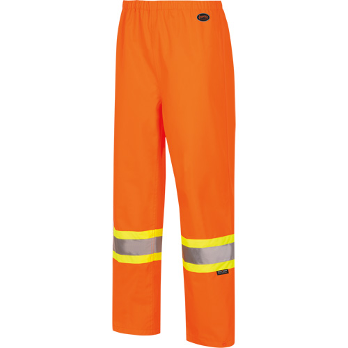 5627W Pantalon &agrave; bavette imperm&eacute;able pour femmes, Polyester/Polyur&eacute;thane, T-petit, Orange haute visibilit&eacute; EastCoast Offshore Supplies