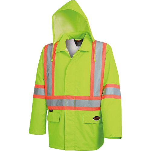 5628 The Rock  Waterproof Safety Jacket, Polyester/Polyurethane, High Visibility Lime-Yellow, Small EastCoast Offshore Supplies