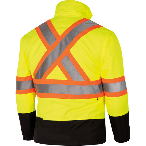 5771 Waterproof Reversible Safety Jacket, Polyester/Polyurethane, High Visibility Lime-Yellow, 2X-Large EastCoast Offshore Supplies