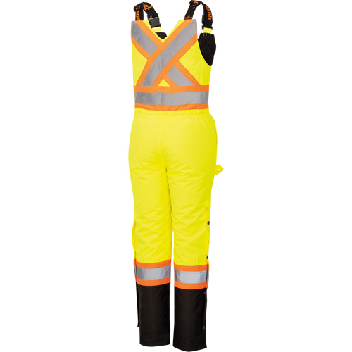 5041BBW Combinaison de s&eacute;curit&eacute; imperm&eacute;able haute visibilit&eacute; pour femmes, Polyester, T-petit, Noir/Jaune lime haute visibilit&eacute; EastCoast Offshore Supplies