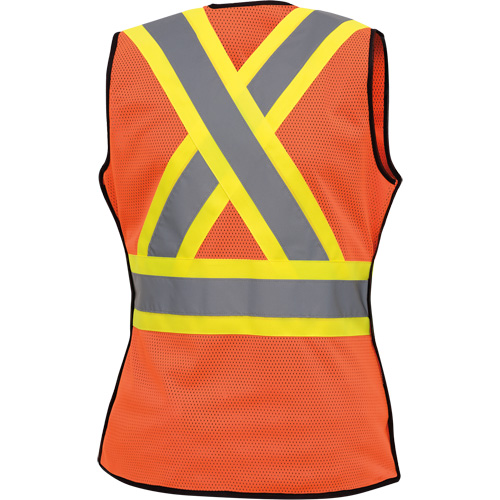 486 Women's High-Visibility Safety Tear-Away Vest, High Visibility Orange, X-Small, Polyester EastCoast Offshore Supplies