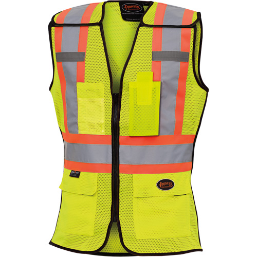 489 Women's High-Visibility Safety Tear-Away Vest, High Visibility Lime-Yellow, X-Small, Polyester EastCoast Offshore Supplies