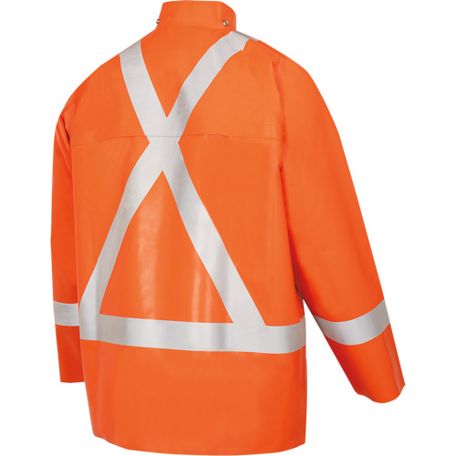 5990J Manteau de s&eacute;curit&eacute; imperm&eacute;able tr&egrave;s robuste ignifuge et r&eacute;sistant aux arcs &eacute;lectriques, Petit, Orange haute visibilit&eacute;, 11 cal/cm² EastCoast Offshore Supplies