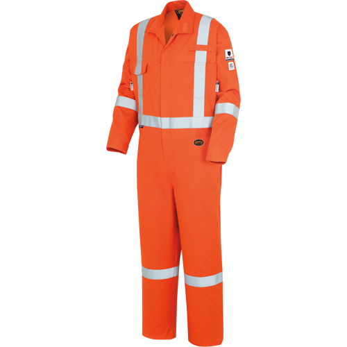 7708A "The Rock" FR-Tech&reg; High Visibility FR/Arc Rated Coveralls, Size 36, High Visibility Orange, 10 cal/cm² EastCoast Offshore Supplies
