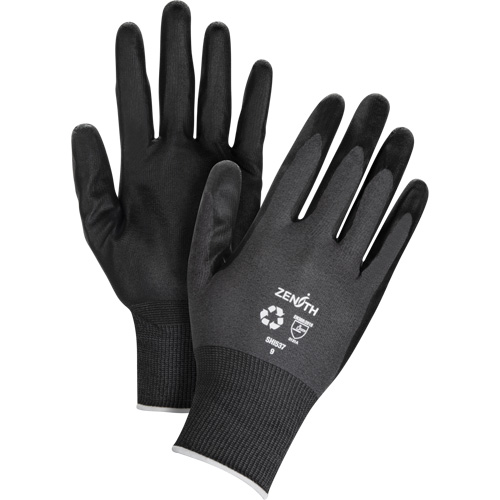 Gants &eacute;cologiques enduits et perm&eacute;ables &agrave; l'air, 10, R&ecirc;vetement Mousse de nitrile, Calibre 21, Enveloppe en Nylon/rPET EastCoast Offshore Supplies