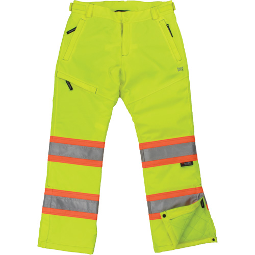 Pantalon de s&eacute;curit&eacute; isolant et extensible pour femmes, Polyester, T-petit, Jaune lime haute visibilit&eacute; EastCoast Offshore Supplies