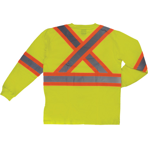 T-shirt de s&eacute;curit&eacute; &agrave; manches longues, Coton, T-petit, Jaune lime haute visibilit&eacute; EastCoast Offshore Supplies