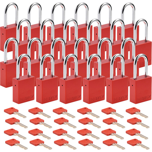 Cadenas de s&eacute;curit&eacute;, Cl&eacute;s identiques, Aluminium, Largeur de 1-1/2" EastCoast Offshore Supplies