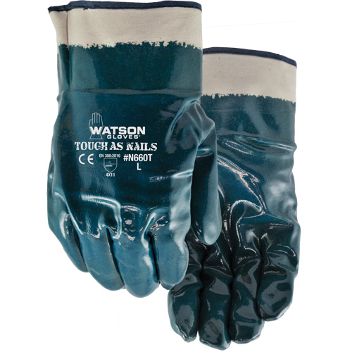 Gants r&eacute;sistants aux produits chimiques Tough-As-Nails, Taille T-Grand, Coton/Nitrile EastCoast Offshore Supplies
