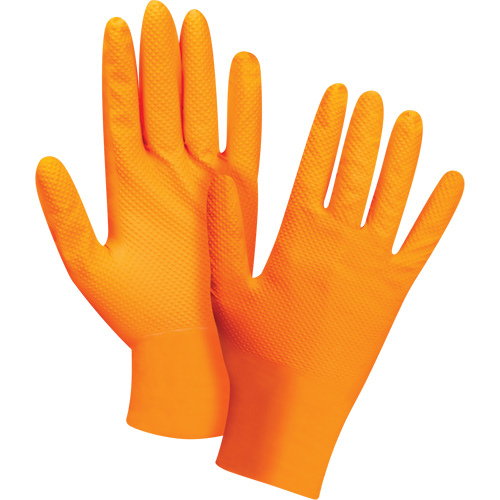 Heavyweight Tactile Grip Examination Gloves, Small, Nitrile, 8-mil, Powder-Free, Orange EastCoast Offshore Supplies