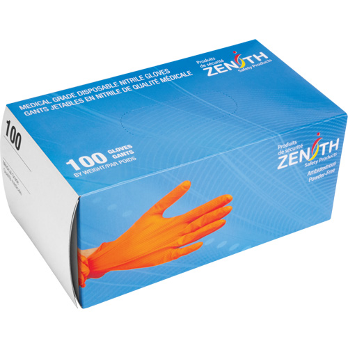 Heavyweight Tactile Grip Examination Gloves, Small, Nitrile, 8-mil, Powder-Free, Orange EastCoast Offshore Supplies