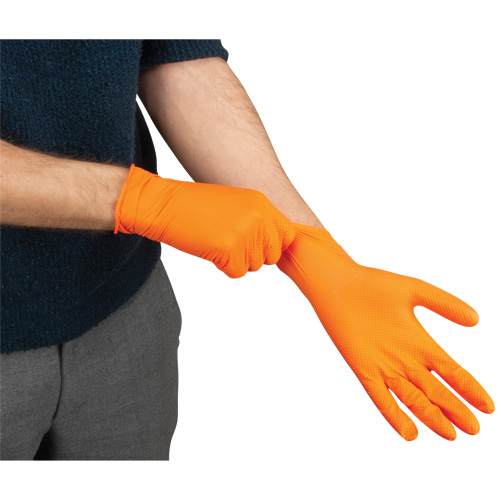 Heavyweight Tactile Grip Examination Gloves, Small, Nitrile, 8-mil, Powder-Free, Orange EastCoast Offshore Supplies