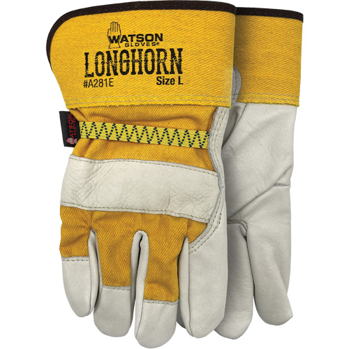 Longhorn Gloves, Large, Grain Cowhide Palm EastCoast Offshore Supplies