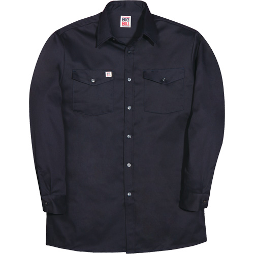 Long-Sleeve Industrial Work Shirt, Men's, Small, Navy Blue EastCoast Offshore Supplies