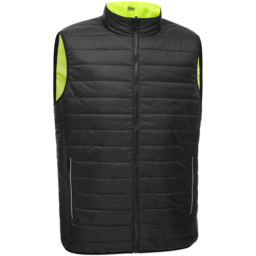 Bisley&reg; X-Back Reversible Puffer Vest, High Visibility Lime-Yellow, 2X-Large, Polyester EastCoast Offshore Supplies