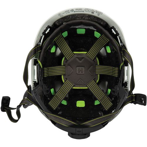 Casque de s&eacute;curit&eacute; d'escalade Fibre Metal, R&eacute;pond aux normes CSA type 2, Suspension Rochet, Ventil&eacute; EastCoast Offshore Supplies
