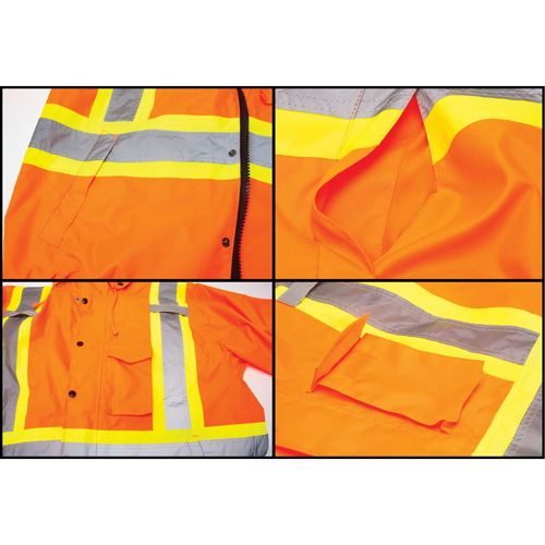 Parka d'hiver imperm&eacute;able 7-en-1, Orange haute visibilit&eacute;, Moyen EastCoast Offshore Supplies