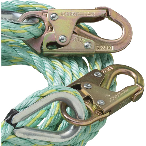 VL-1122-100 Vertical Lifeline Rope with Anchor End Snap Hook, Copolymer EastCoast Offshore Supplies