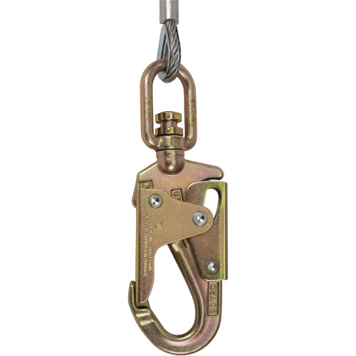 SRL-73302-40LE Cordage de s&eacute;curit&eacute; autor&eacute;tractable, 40', Acier galvanis&eacute;, Pivotant EastCoast Offshore Supplies