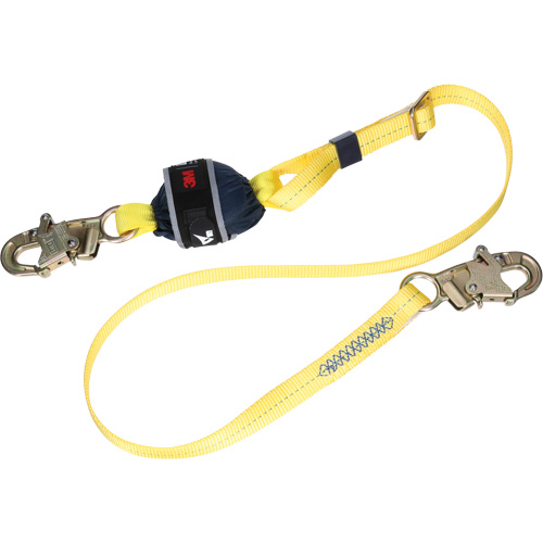 Adjustable Web Shock-Absorbing Lanyard, 6', Snap Hook Center, Snap Hook Leg Ends, Polyester EastCoast Offshore Supplies