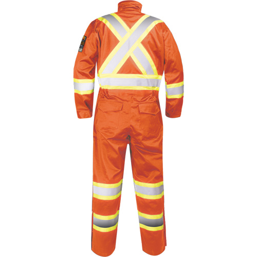 Fire-Resistant Coverall with High-Visibility Bands, Size Small, Orange EastCoast Offshore Supplies