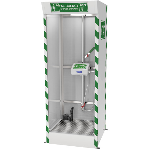 Emergency Cubicle Shower & Covered Eye & Face Wash with Sump Pump EastCoast Offshore Supplies