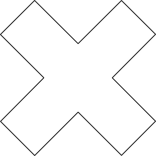 DuraStripe X-Treme X's, Croix, 6" lo x 6" la, Blanc, Vinyle EastCoast Offshore Supplies
