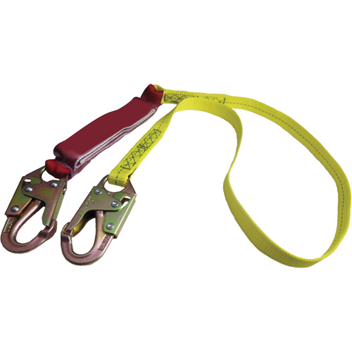 External Energy Absorber Lanyard with 3/4" Hook, 6', Snap Hook Center, Snap Hook Leg Ends, Polyester EastCoast Offshore Supplies