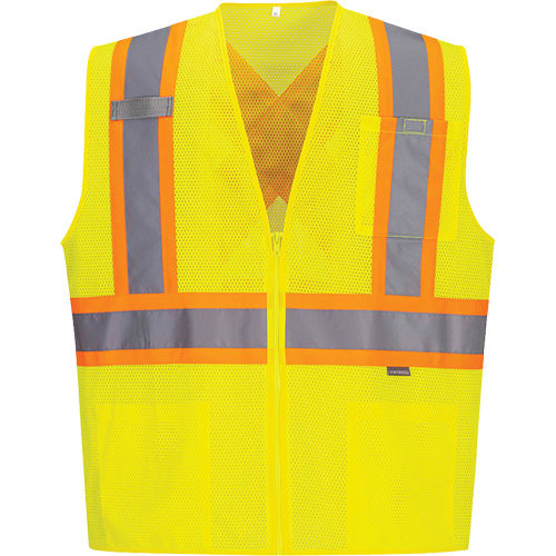 Veste de s&eacute;curit&eacute; &agrave; bandes contrastantes, Jaune lime haute visibilit&eacute;, Petit, Polyester EastCoast Offshore Supplies