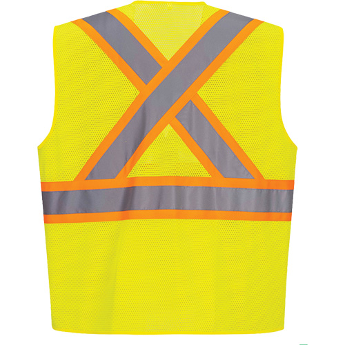 Veste de s&eacute;curit&eacute; &agrave; bandes contrastantes, Jaune lime haute visibilit&eacute;, Petit, Polyester EastCoast Offshore Supplies