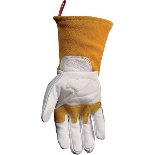 Gants de soudeur TIG/MIG de premi&egrave;re qualit&eacute; avec dos en cuir de vache refendue isol&eacute;es et ignifug&eacute;s Caiman, Cuir fleur de ch&egrave;vre, Taille T-Grand EastCoast Offshore Supplies