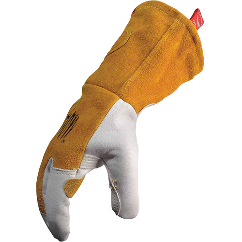Gants de soudeur TIG/MIG de premi&egrave;re qualit&eacute; avec dos en cuir de vache refendue isol&eacute;es et ignifug&eacute;s Caiman, Cuir fleur de ch&egrave;vre, Taille T-Grand EastCoast Offshore Supplies