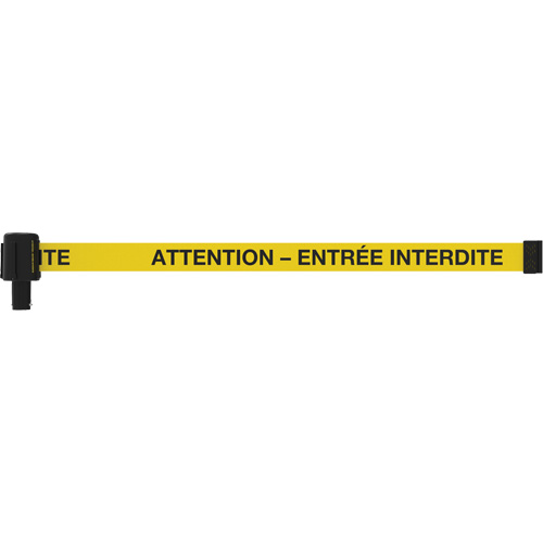 Banni&egrave;re PLUS, Attention - Entr&eacute;e Interdite, 15', Ruban Noir et jaune EastCoast Offshore Supplies