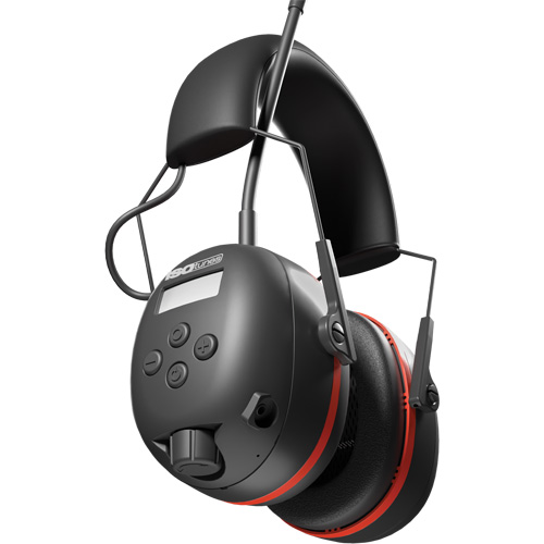 &eacute;couteurs AM/ FM Air Defender noir & Rouge, Style Bandeau, 24 dB EastCoast Offshore Supplies