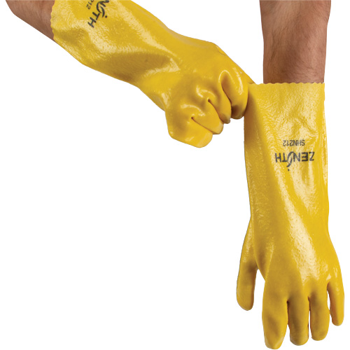 Gants &agrave; fini rugueux et r&eacute;sistants aux produits chimiques, Taille 9, 14" lo, PVC, Doublure en Interlock, 47-mil EastCoast Offshore Supplies