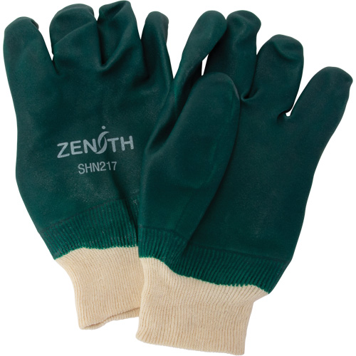 Double Dipped Green Gloves, 10" L, PVC, Cotton Jersey Inner Lining, 70-mil EastCoast Offshore Supplies