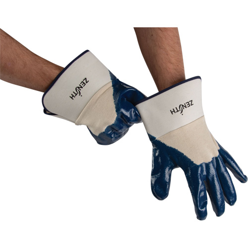Gants &agrave; poignet de s&eacute;curit&eacute; de poids lourd, 11/2T-Grand, R&ecirc;vetement Nitrile, Enveloppe en Coton EastCoast Offshore Supplies