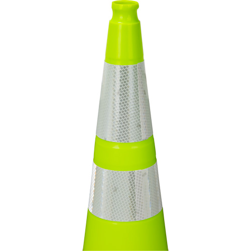 Premium Traffic Cone, 36", Lime Green, 4" & 6" Reflective Collar(s) EastCoast Offshore Supplies