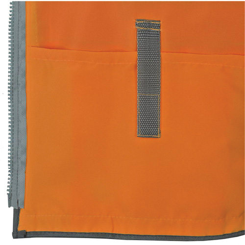 Veste de s&eacute;curit&eacute; pour arpenteur Pioneer avec fermeture &agrave; glissi&egrave;re et dos en maille, Orange haute visibilit&eacute;, Petit, Polyester EastCoast Offshore Supplies