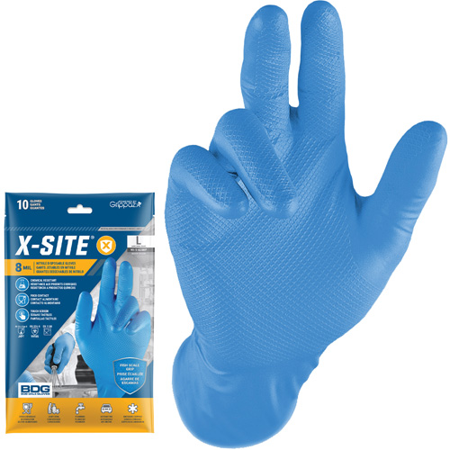 Grippaz Disposable Gloves, Small, Nitrile, 8-mil, Powder-Free, Blue EastCoast Offshore Supplies