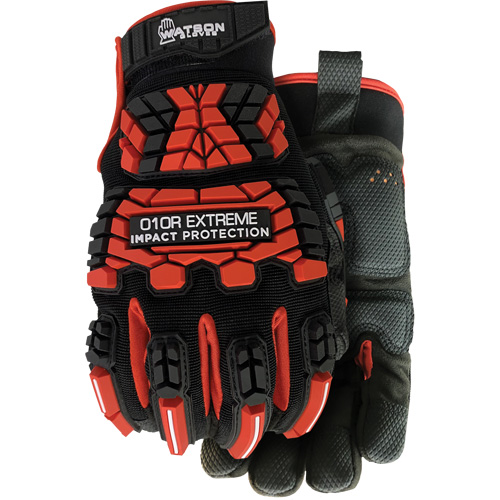 010R Extreme Red Impact Resistant Gloves, X-Small, Microfibre Palm, Hook & Loop Cuff EastCoast Offshore Supplies