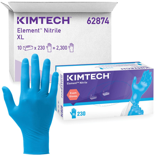 Kimtech Element Exam Gloves, X-Small, Nitrile, 3.2-mil, Powder-Free, Blue, Class 2 EastCoast Offshore Supplies