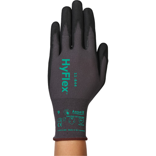 HyFlex&reg; 11-844 Gloves, Size 5/2X-Small, 15 Gauge, Foam Nitrile Coated, Nylon/Spandex Shell, ASTM ANSI Level A1/EN 388 Level 1/EN 388 Level A EastCoast Offshore Supplies