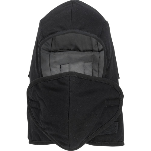 Pioneer 766A Flame-Resistant Quilted Hard Hat Liner with Detachable Mouthpiece, Black/Grey, Cotton/FR-Tech&reg;/Modacrylic/Nylon EastCoast Offshore Supplies