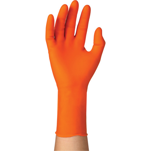 Gants jetables TOUCHNTUFF 93-800, 8,5/9, Latex/N&eacute;opr&egrave;ne/Nitrile, 23,6-mils, Sans poudre, Orange EastCoast Offshore Supplies