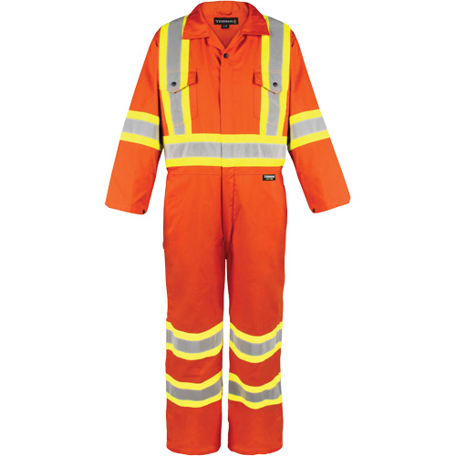 Combinaison non doubl&eacute;e haute visibilit&eacute;, Grand, Orange haute visibilit&eacute; EastCoast Offshore Supplies
